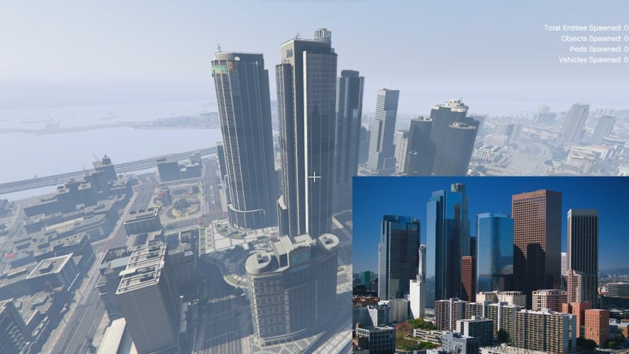 GTA 5 VS GTA SAN ANDREAS DEFINITIVE EDITION : LOS SANTOS MAP PLACES 