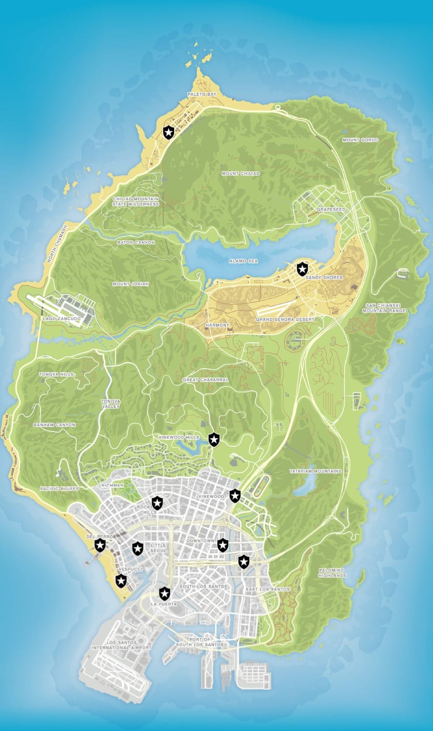 Where Are The Police Stations In Gta V