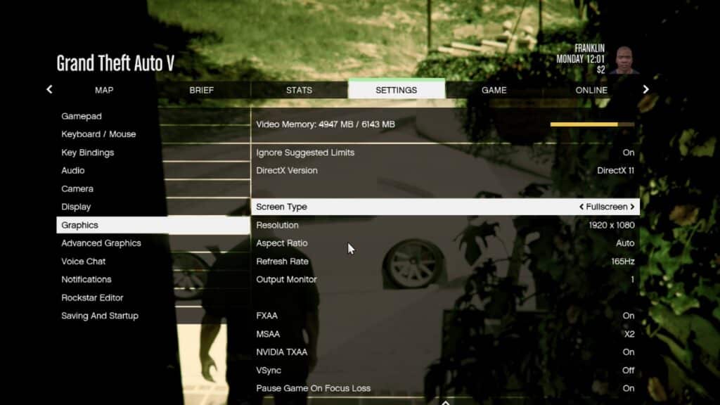 how to make full screen in gta 5 pc