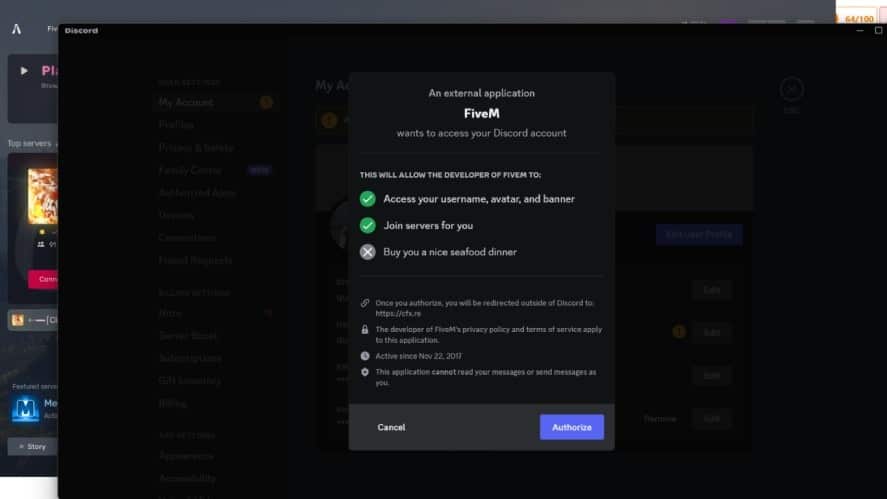 how to link discord to fivem