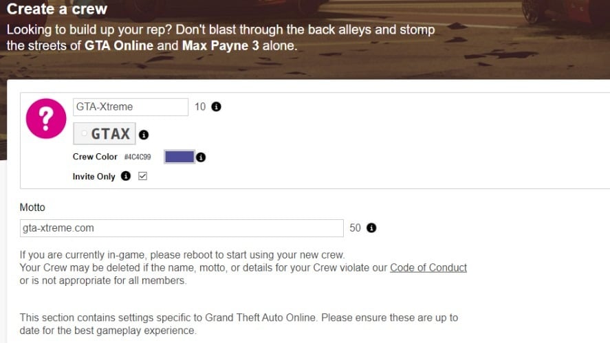 How to Make a Crew in GTA 5