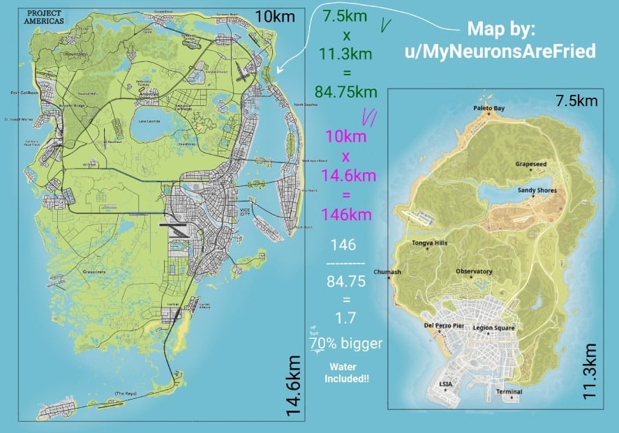 GTA 6 Official Map (UPDATED 2023) 
