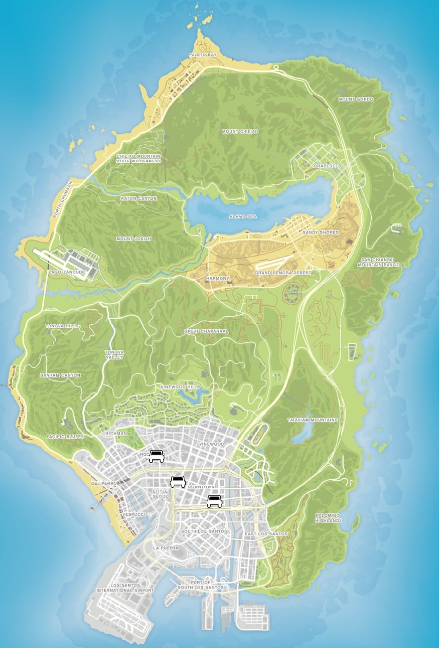 gta 5 gauntlet locations