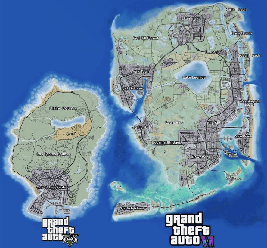 New GTA 6 Map Leaks, Of Course It's Fake - autoevolution