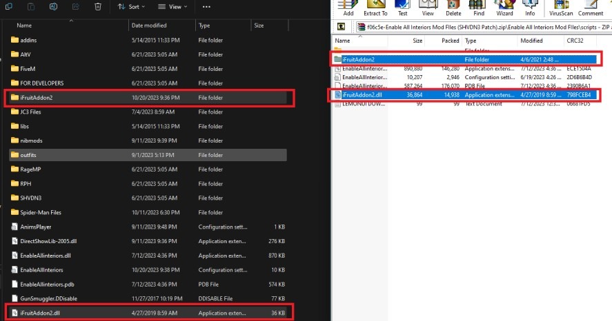 paste the IfruitAddon2 and IFruitAddon2.dll