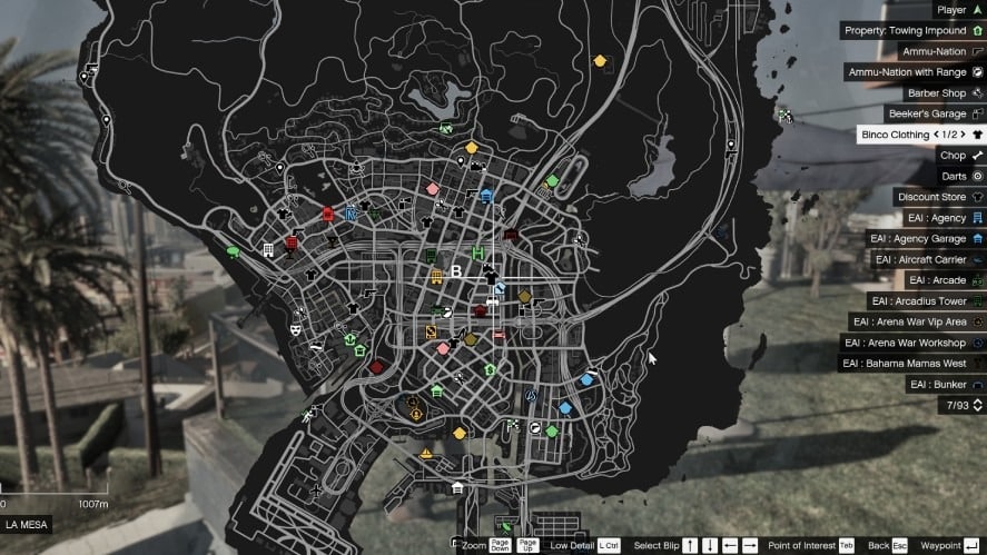 GTA map with new symbols