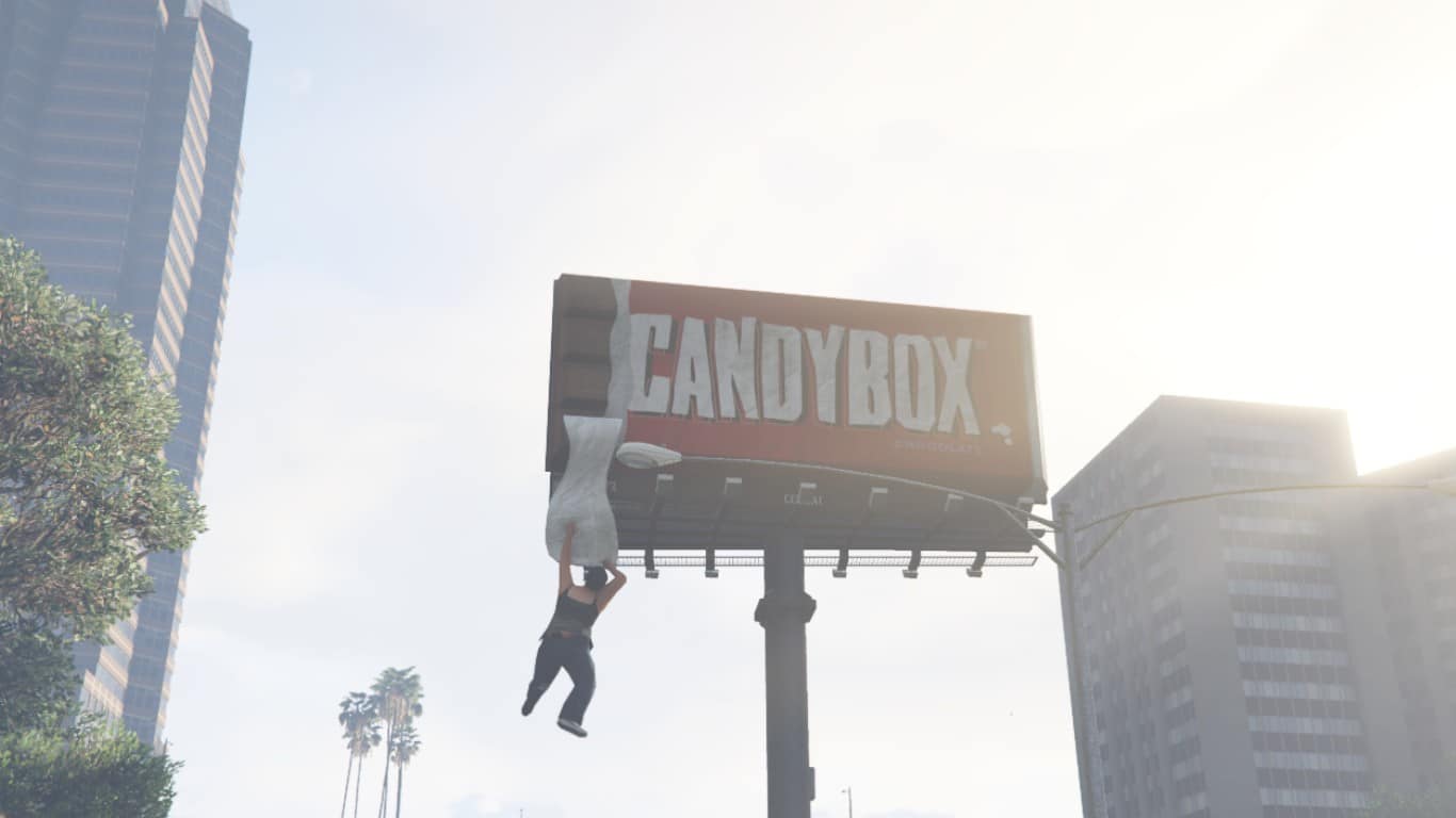 GTA 5 Hanging Man On The Billboard