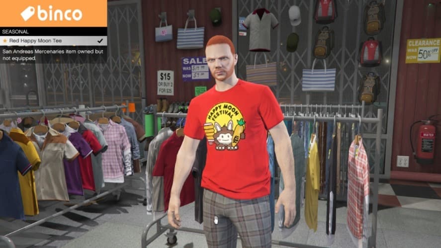 gta 5 alpenhut und rotes happy moon festival tee