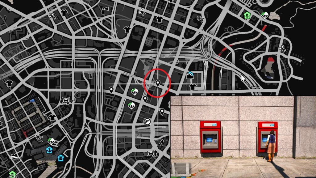 2 wall-mounted ATMs outside the FIB headquarters