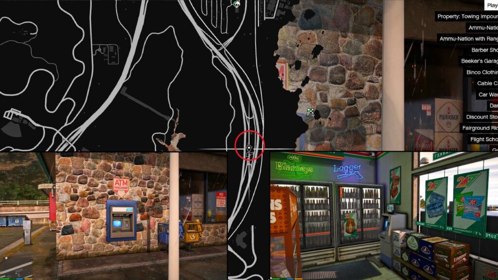 2 ATMs at the 24/7 store (one inside and one outside) next to the Tataviam Truckstop on Palomino Freeway