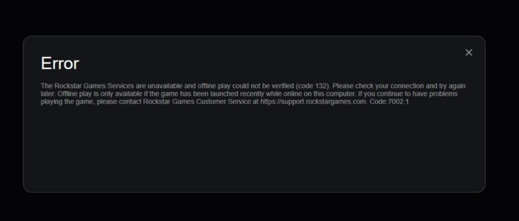 "Offline play could not be verified" Fehler
