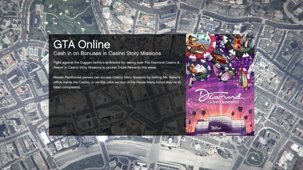 Die Vorschau der Diamond Casino Boni beim Einstieg in GTA Online