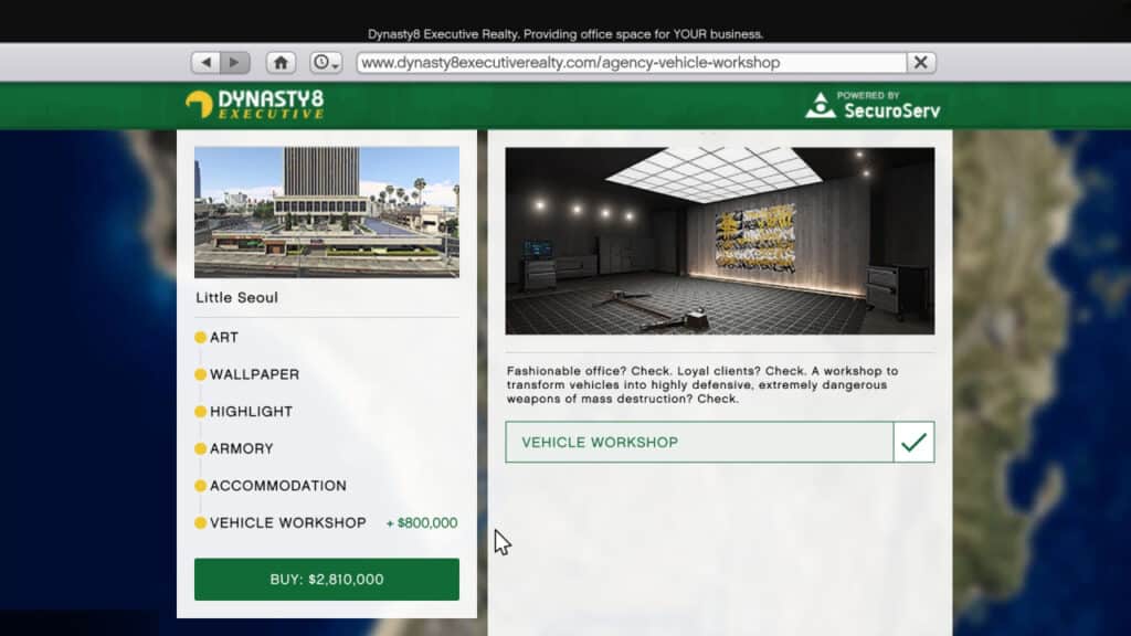 dynasty8realestate.com website interface