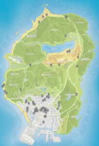 All 55 ATM Locations In GTA Online Map Guide GTA XTREME Map Of All ATM Location 204x300 