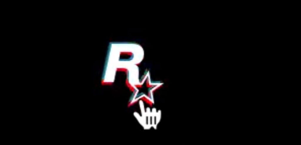 The Rockstar logo blinks with different colors when moving the cursor at it
