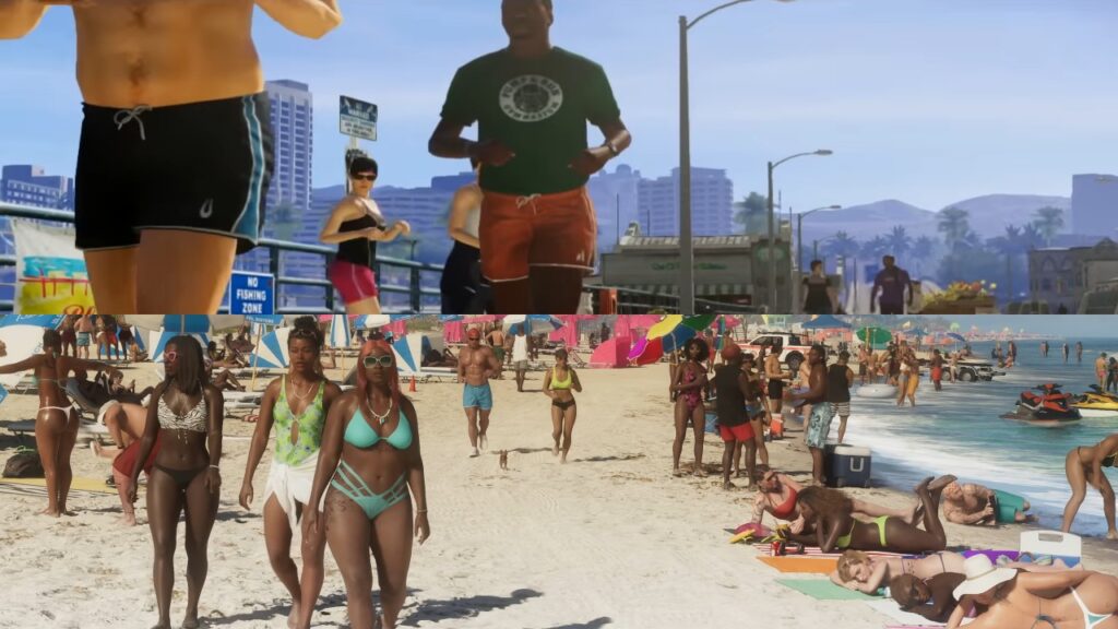 The scene on the beach of 2 trailers 
