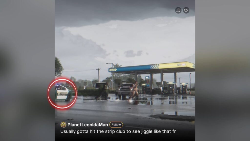 Ein Polizeiauto mit "Leonard County" Aufkleber.