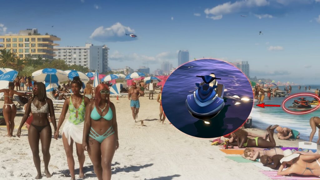2 Speedophile Seasharks can be found on the seashore in the beach scene