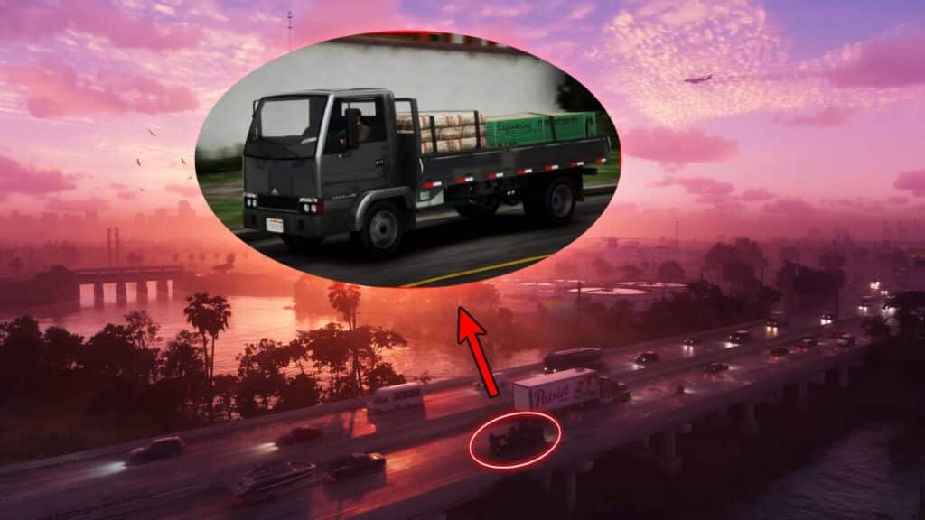 Die Maibatsu Mule Flatbed ist auf der Brücke zu sehen