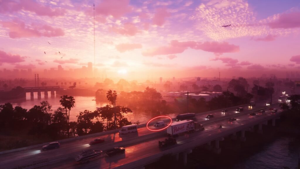 Der unbekannte Lastwagen auf der Brücke in der ersten Szene des Trailers