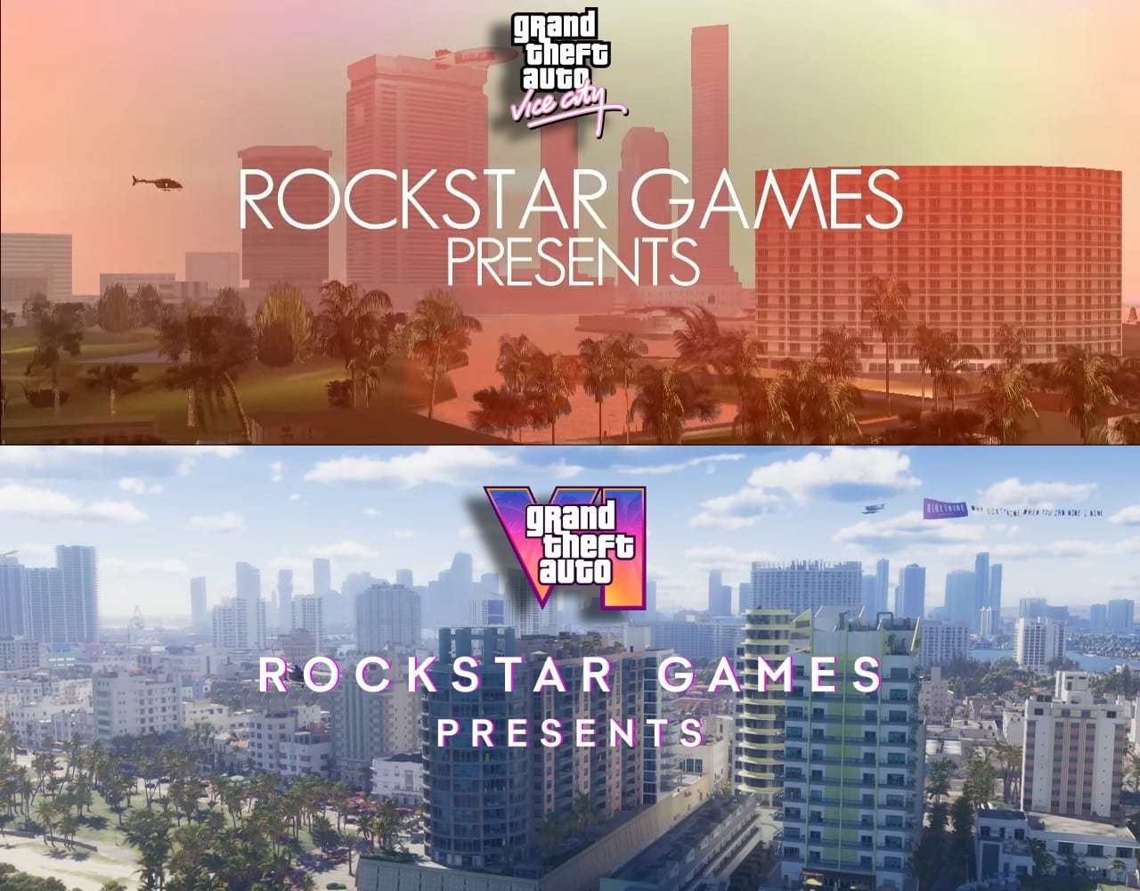 Das kultige "Rockstar Games präsentiert" in beiden Versionen
