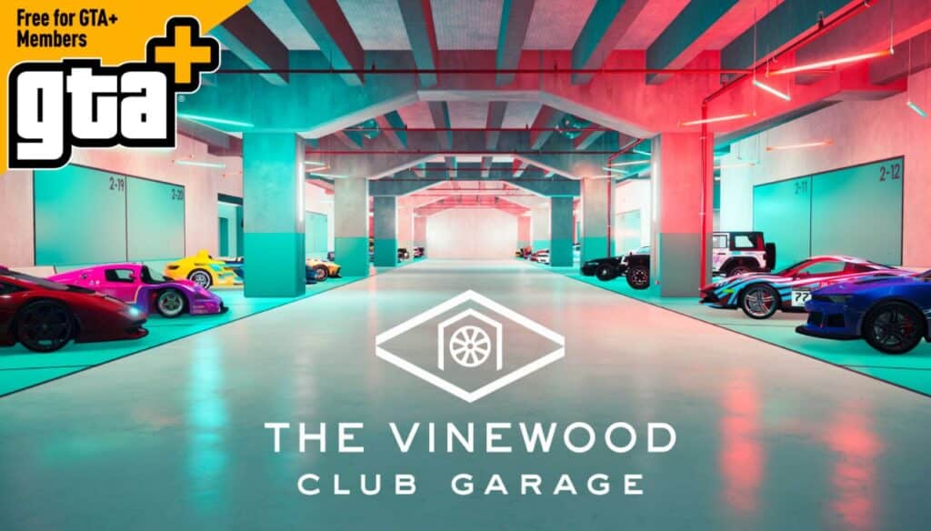 The exclusive Vinewood Club Garage for GTA+ members