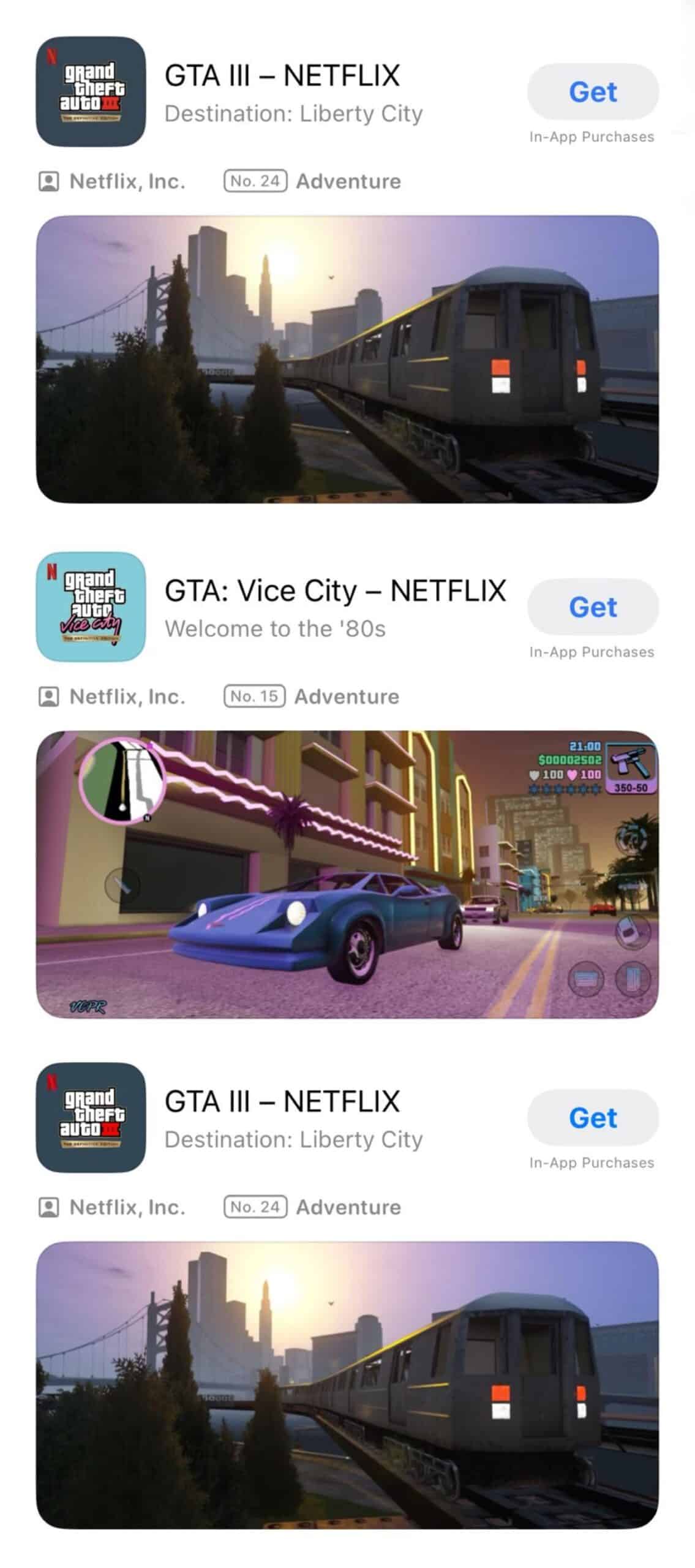 GTA Trilogy (Netflix-Version) im iOS Store