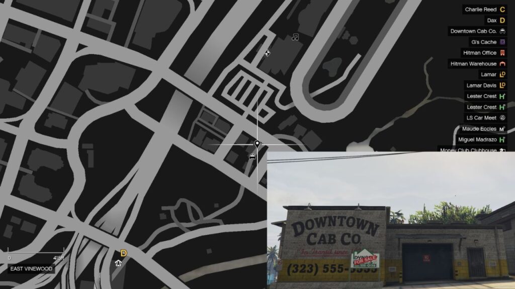 Eine Karte mit der Lage deiner Garage am Mirror Park Boulevard 0897 und einem Schnappschuss deines Grundstücks.