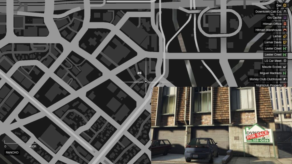 A map showing the location of 0432 Davis Avenue garage with a snapshot of the property.