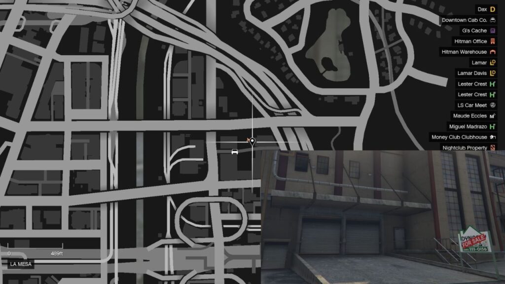 Eine Karte mit der Lage der Garage von Unit 14 Popular Street und einem Schnappschuss des Grundstücks.