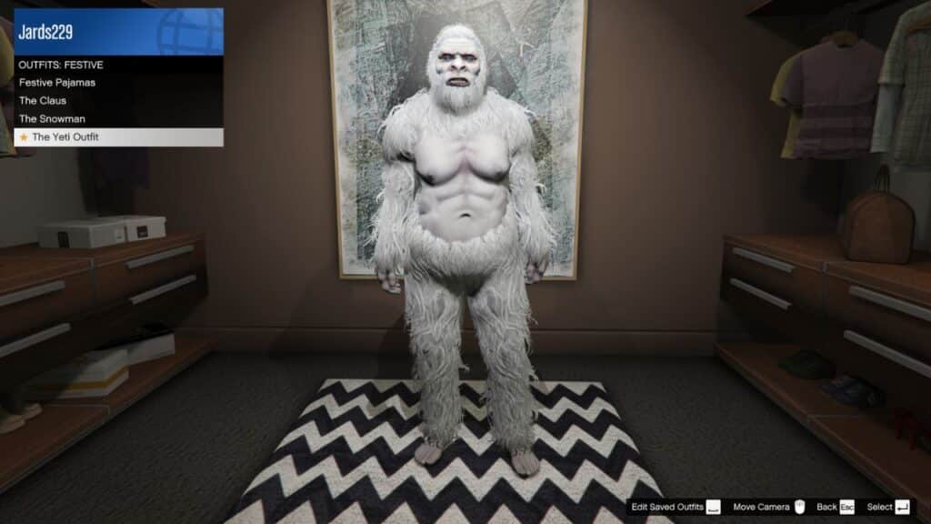 Das Yeti Outfit in GTA Online.