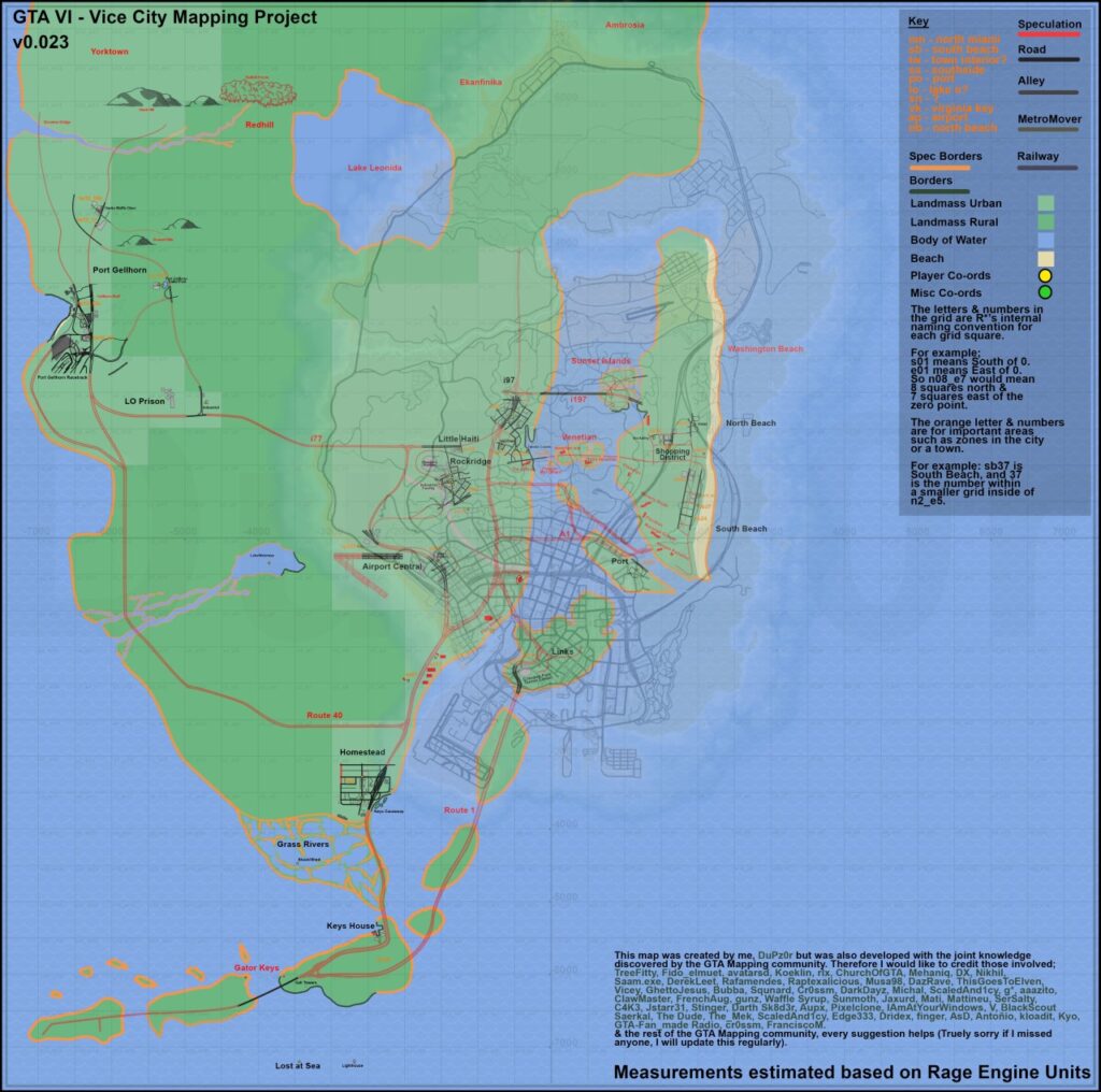 The Vice City mapping project, one of the most remarkable map making by fans