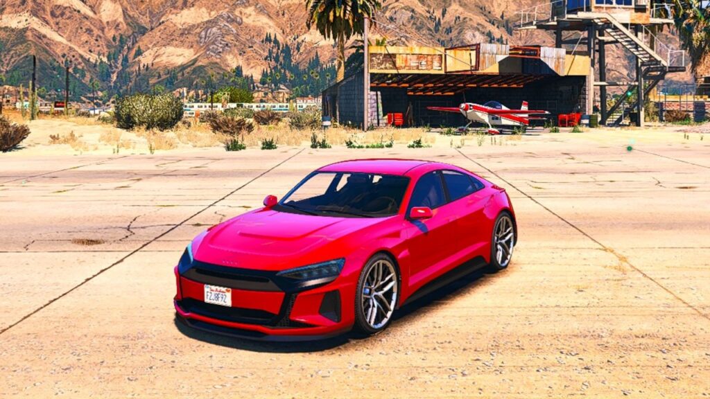 The Obey Omnis e-GT in GTA Online.
