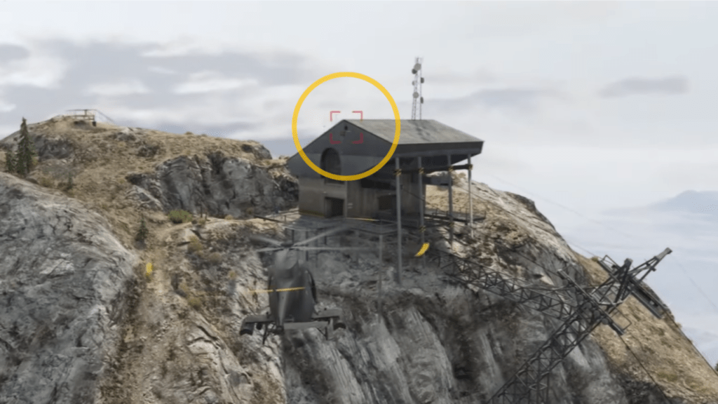 The Signal Jammer attached at the aerial tramway station targeted by the Buzzard's homing missile.