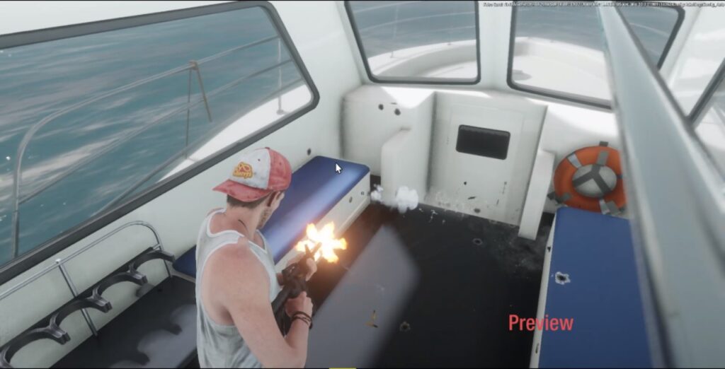 Ein durchgesickertes Video von Jason mit einer Waffe auf einem Boot