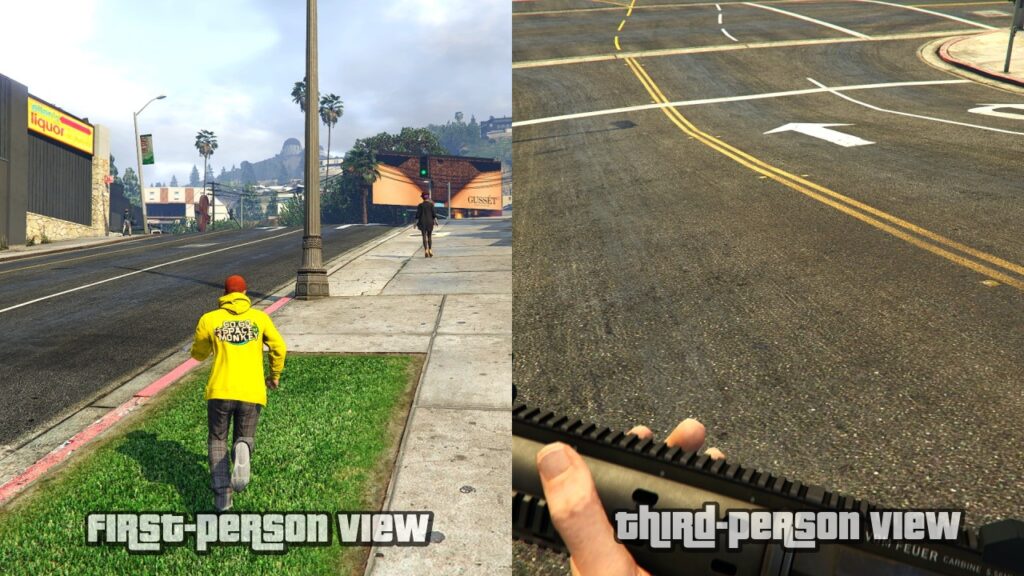 Running in first person view vs third person view 