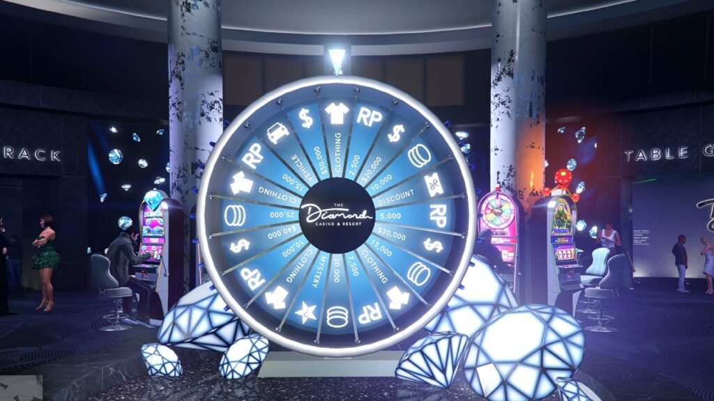 The spining wheel inside the Diamond Casino & Resort 
