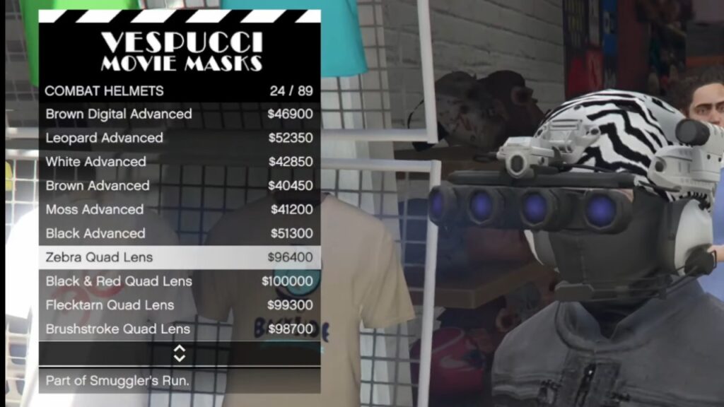 The Thermal and night vision helmet in GTA Online