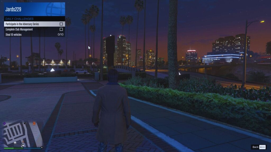 In-game GTA Online interface of Daily Challenges.