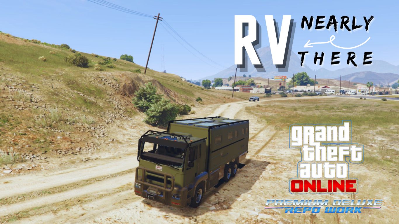 Der GTA Online Protagonist fährt den MTL Brickade RV während des Sind Wir Bald Da? Premium Deluxe Repo Work.