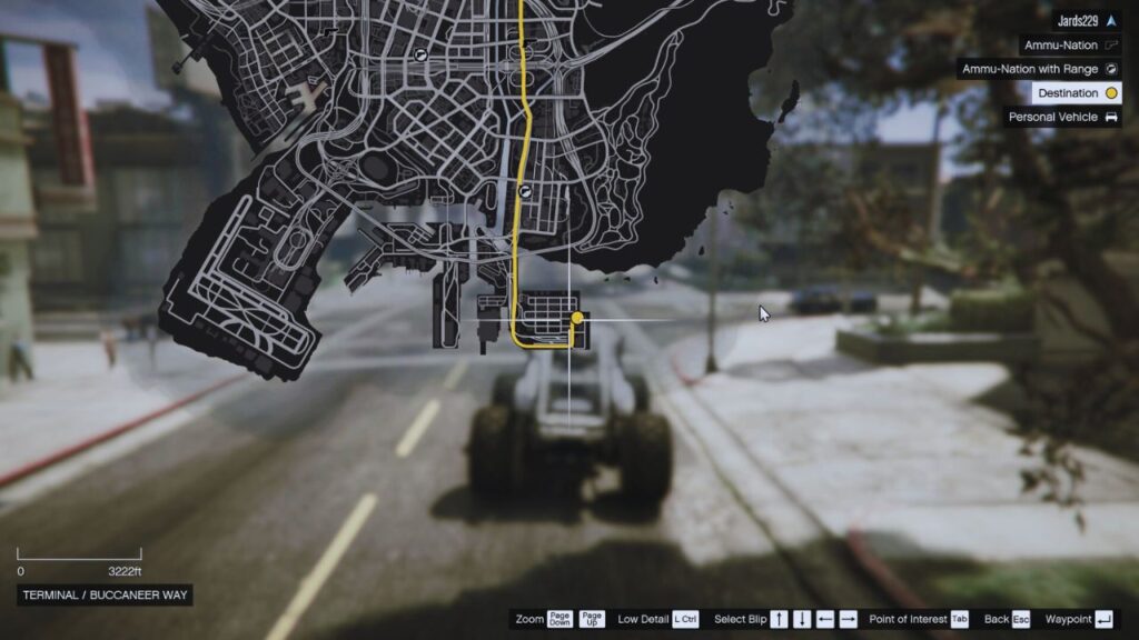 In-game GTA Online Karte des Terminals.