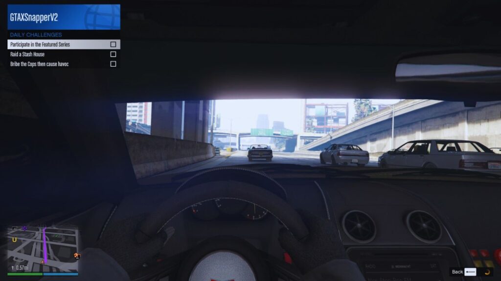 In-game GTA Online interface of the Daily Challenge.