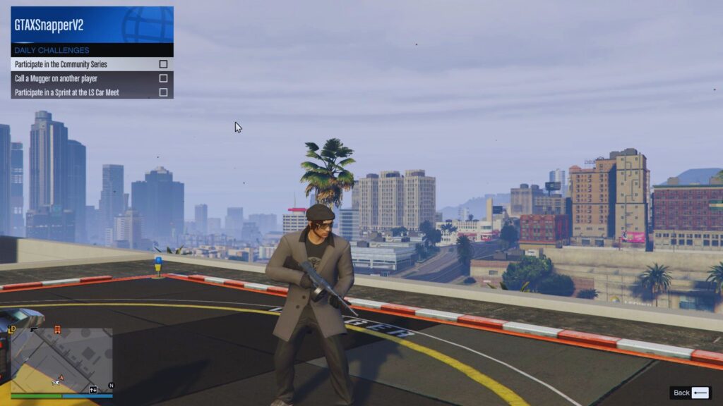 In-game GTA Online interface of the Daily Challenges featuring the player.