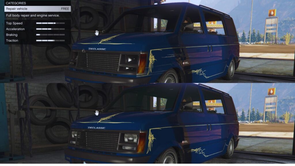 Du betrittst Beeker's Garage im GTA Online und reparierst kostenlos.