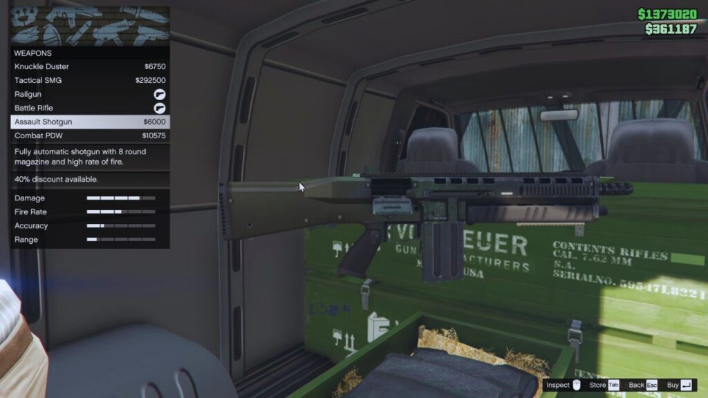 Der Waffenwagen in GTA Online.