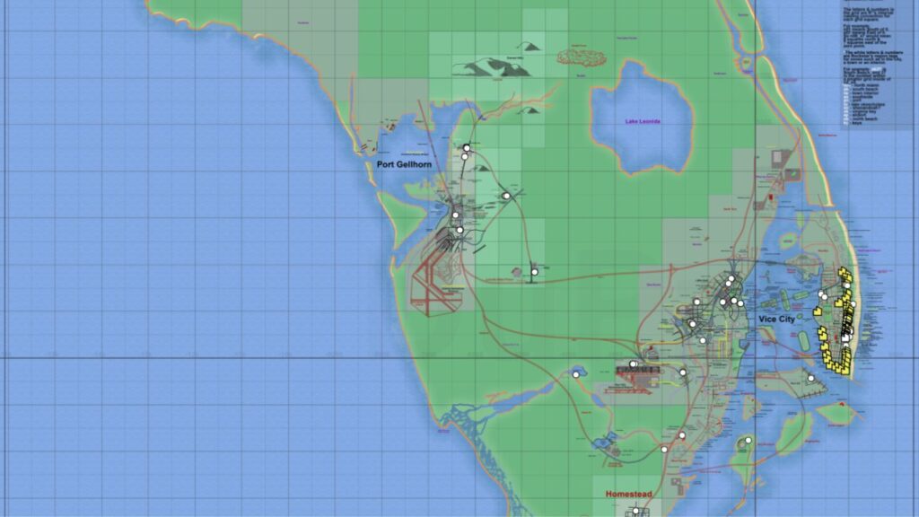 The "theorized" map of GTA 6.